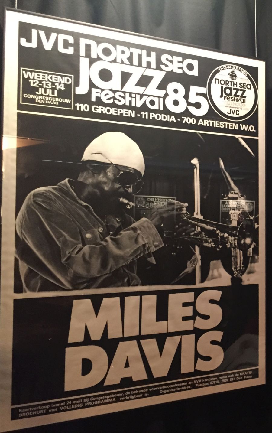Miles Davis - North Sea Jazz Festival 1985 poster